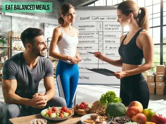 Busy mom curbing sugar cravings with a healthy snack